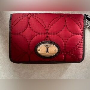 Vintage Fossil wallet keychain card holder cute